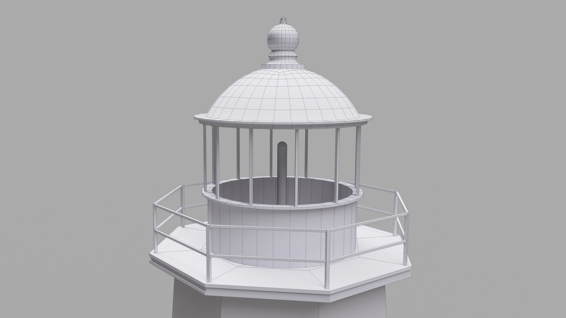 Five Mile Point Lighthouse Low-poly 3D model_7