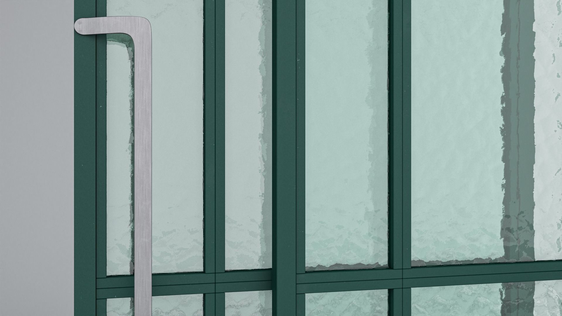 Aluminium door 351 3D model_4