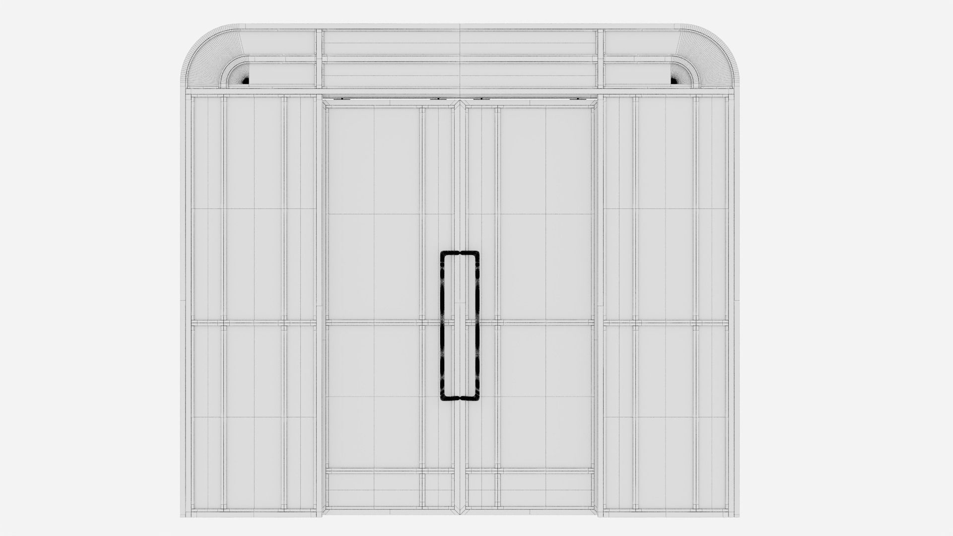 Aluminium door 351 3D model_6