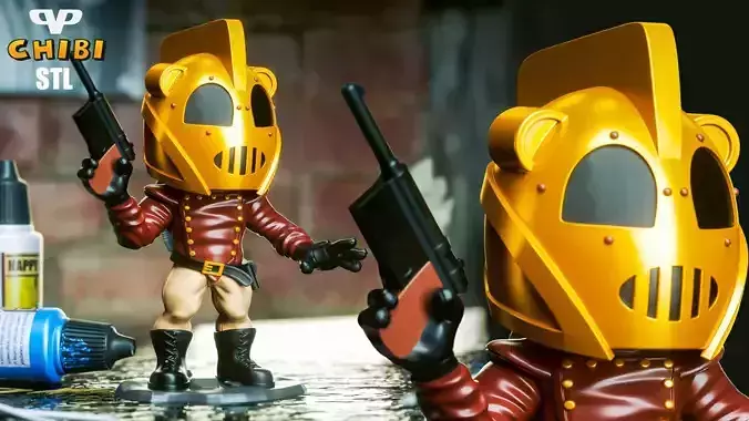 Rocketeer Chibi STL for 3D Printing ChibiSTL 3DXM