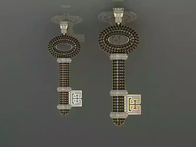 Golden Key Pendant 2 Size