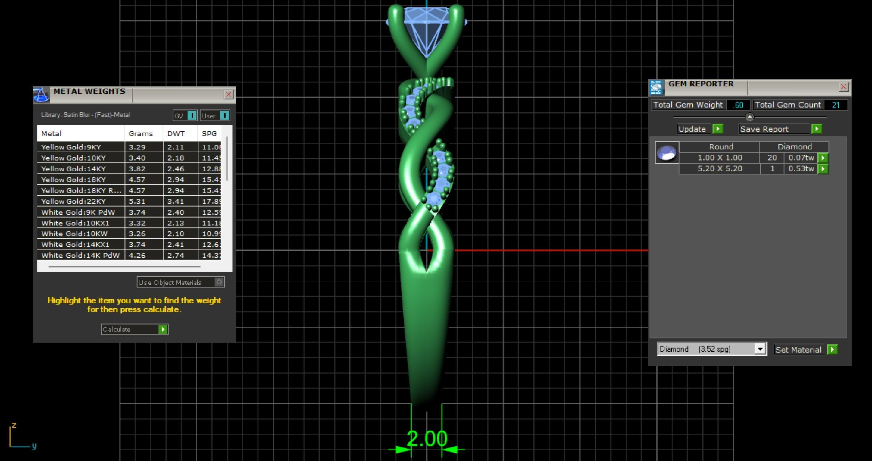 Solitaire  Diamond Ring with 50 Pointer Center Stone 3D print model_5