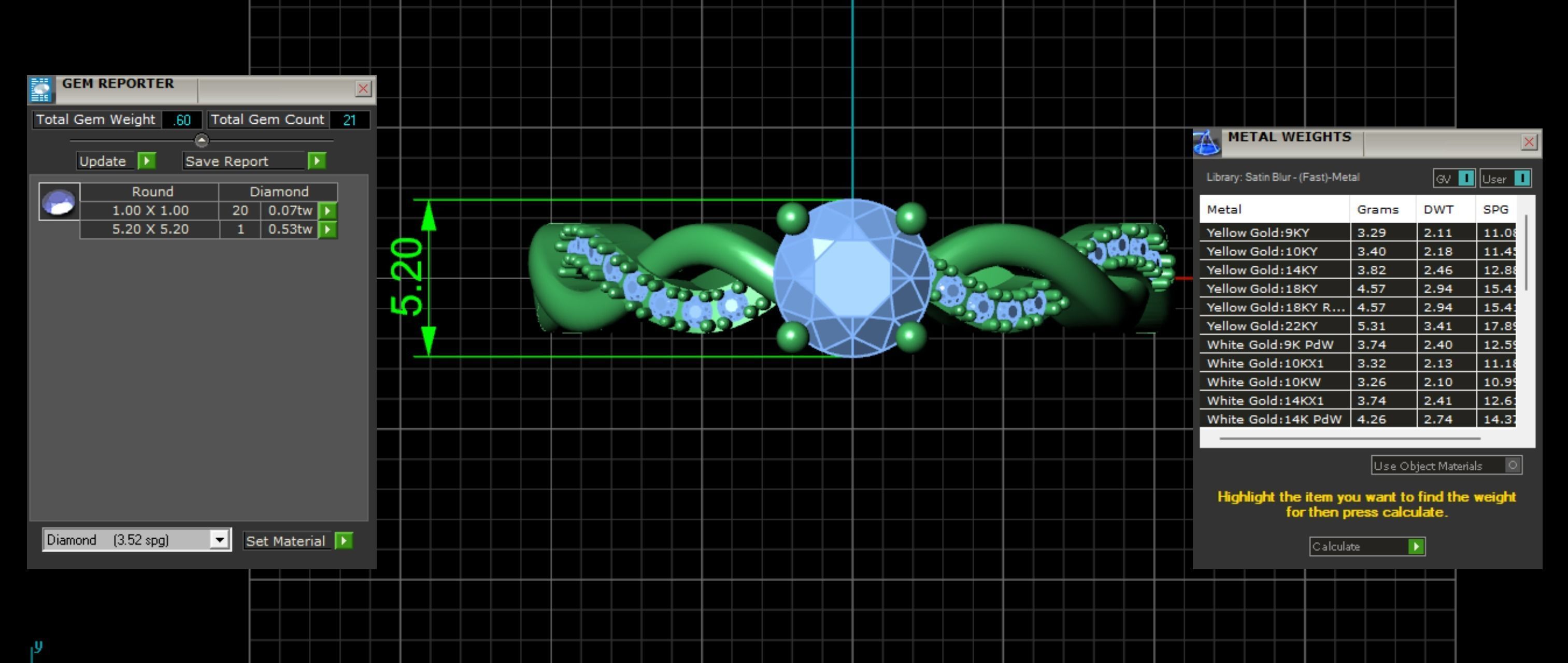 Solitaire  Diamond Ring with 50 Pointer Center Stone 3D print model_6