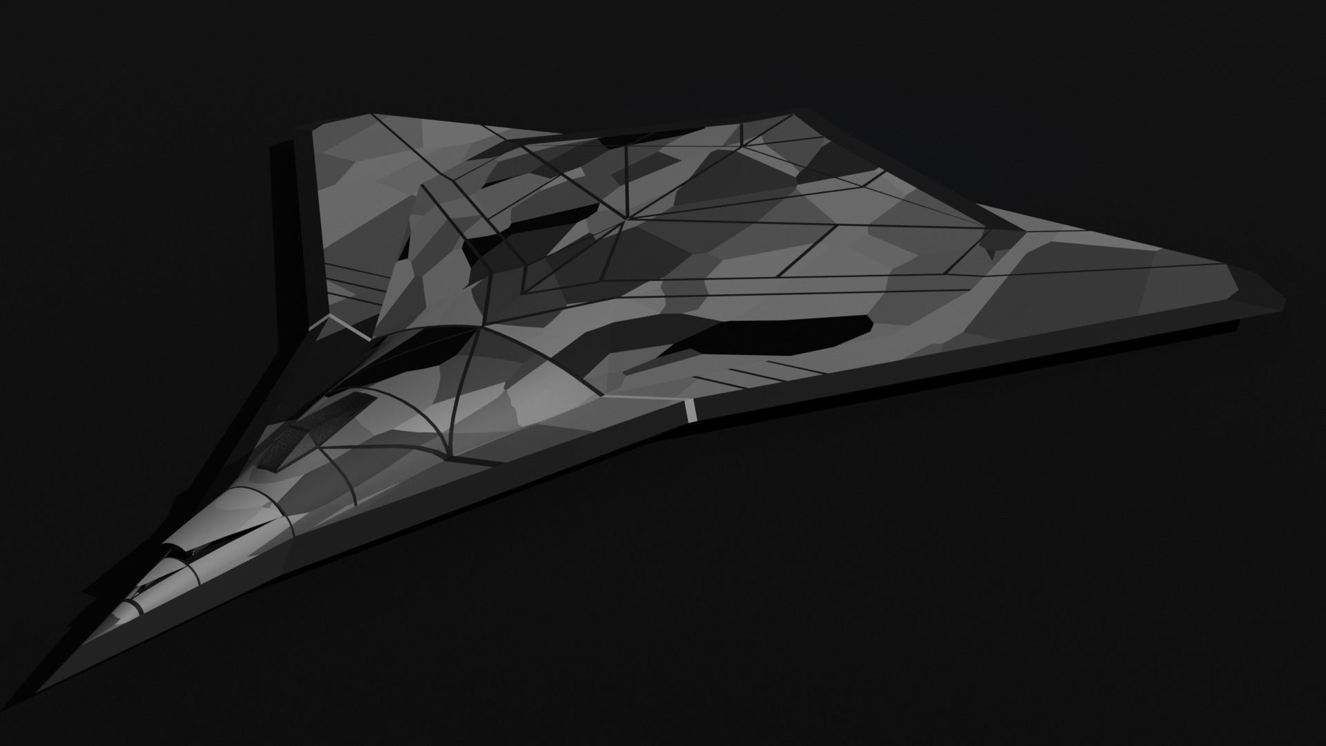 XS-5 Custom Space Fighter Free 3D model_4