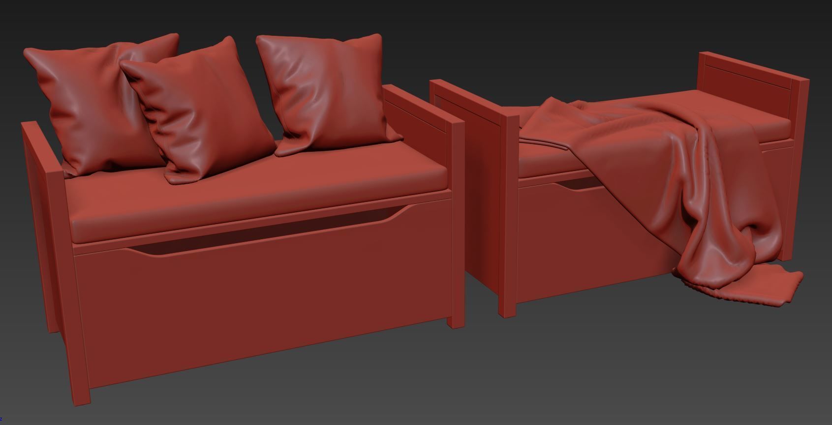Shoe storage bench by Giantex 3D model_8