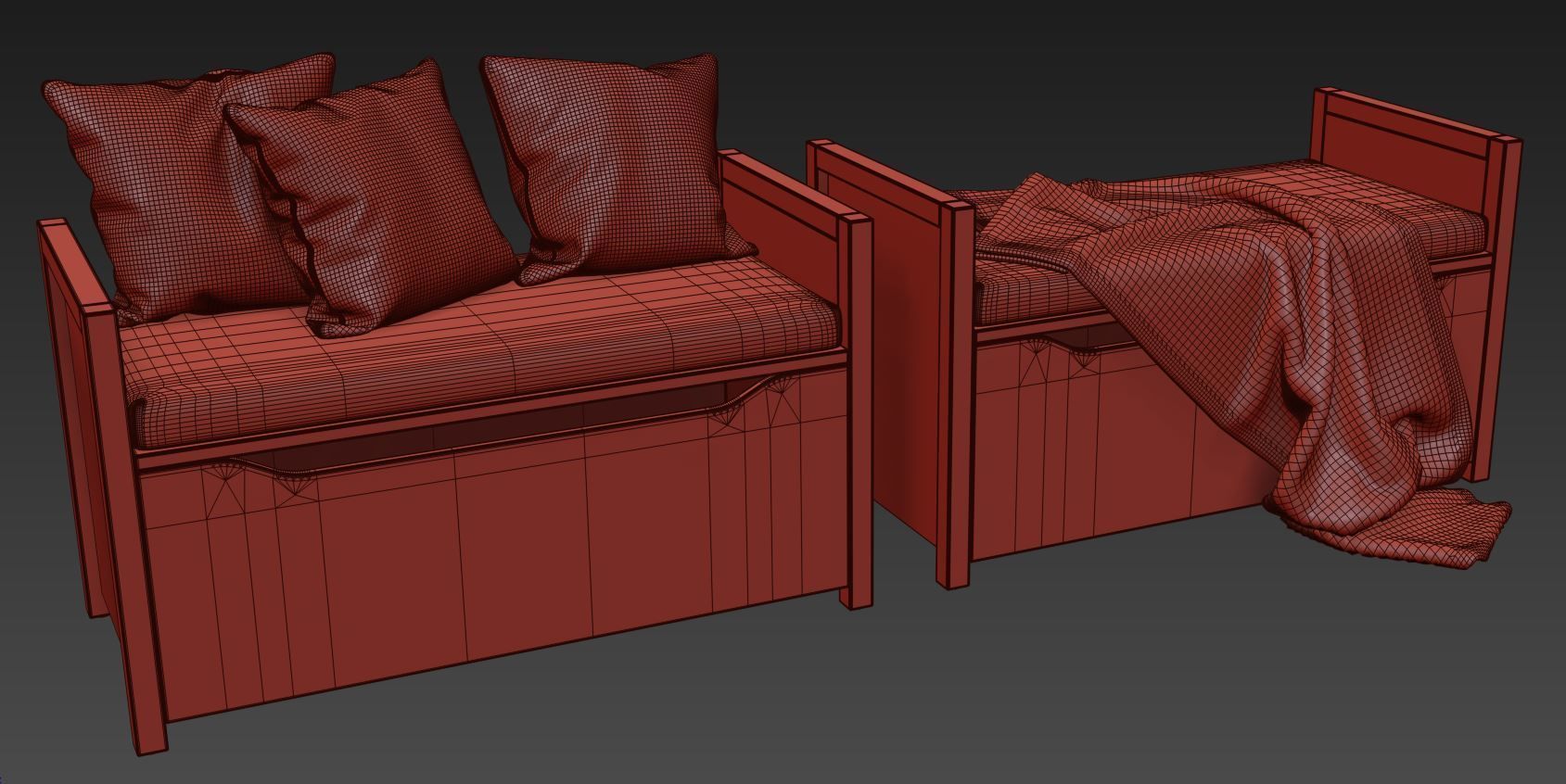 Shoe storage bench by Giantex 3D model_9