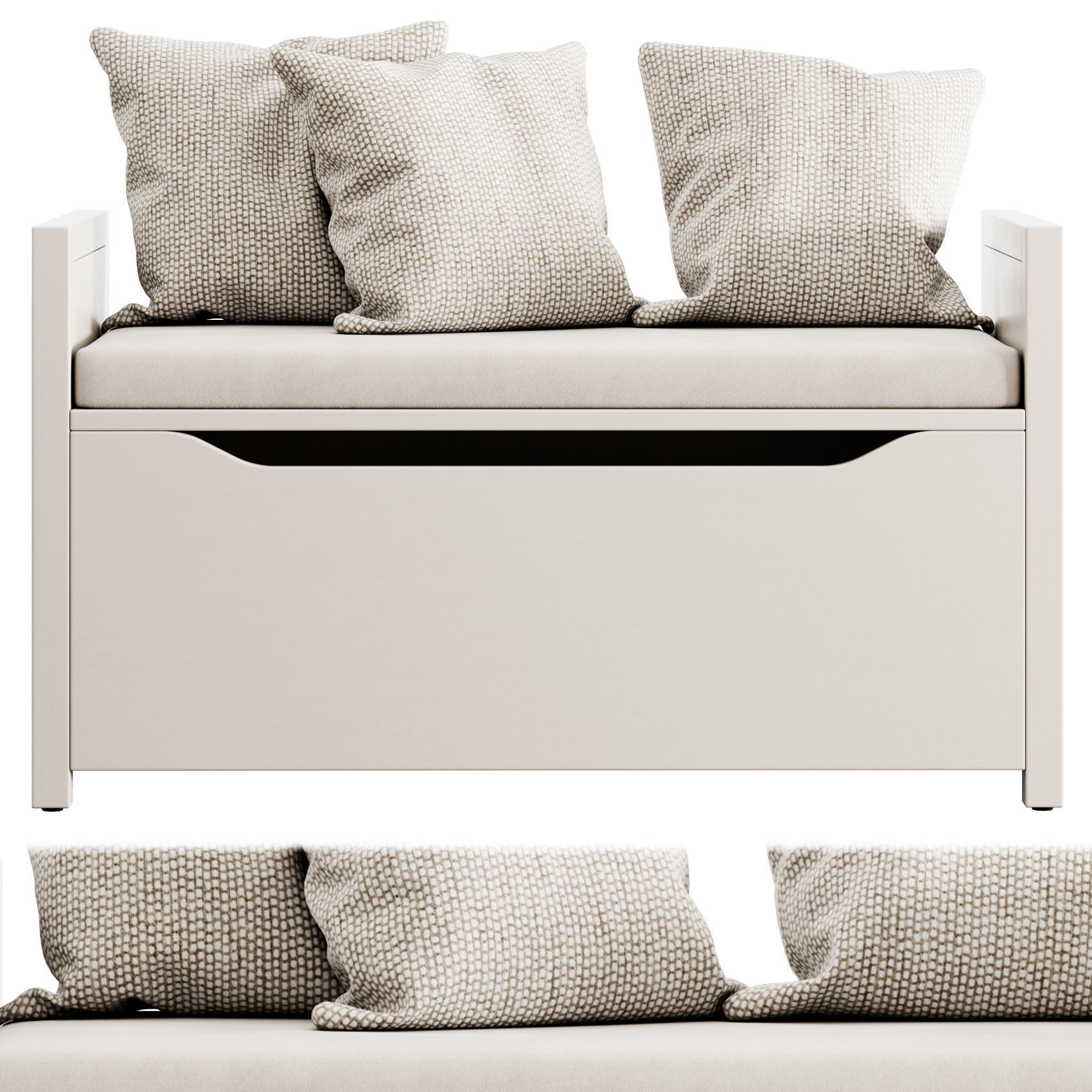 Shoe storage bench by Giantex 3D model_2