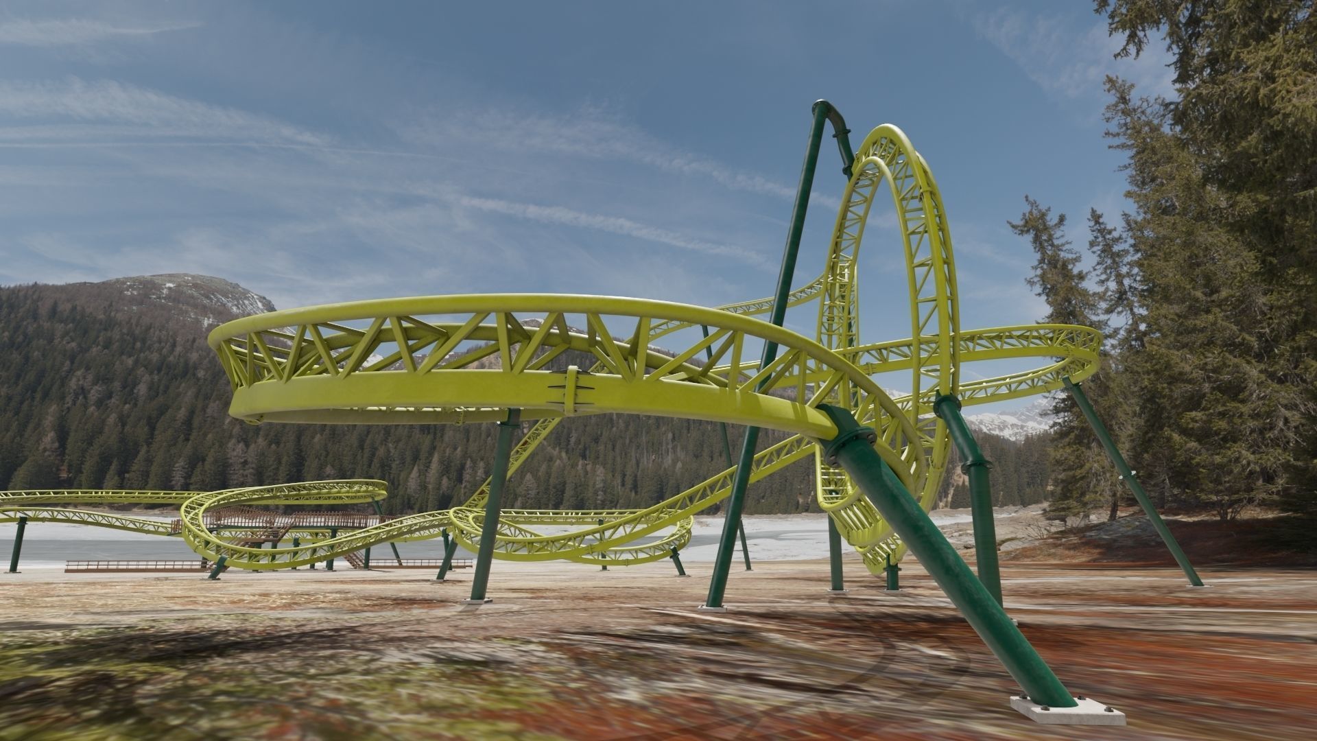 Rollercoaster  3D model_11