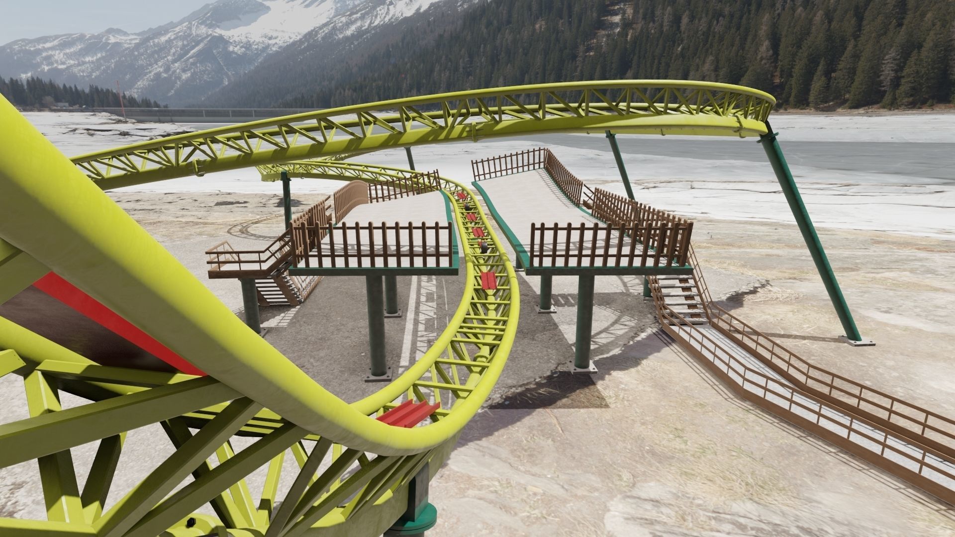 Rollercoaster  3D model_2