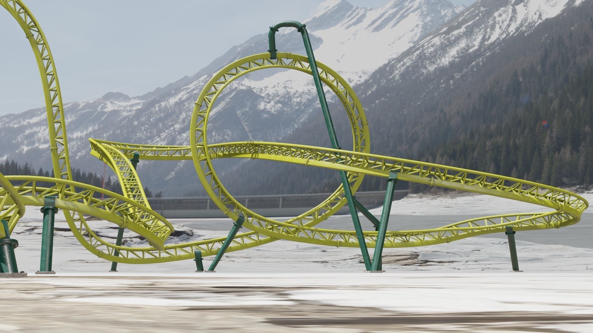 Rollercoaster  3D model_7