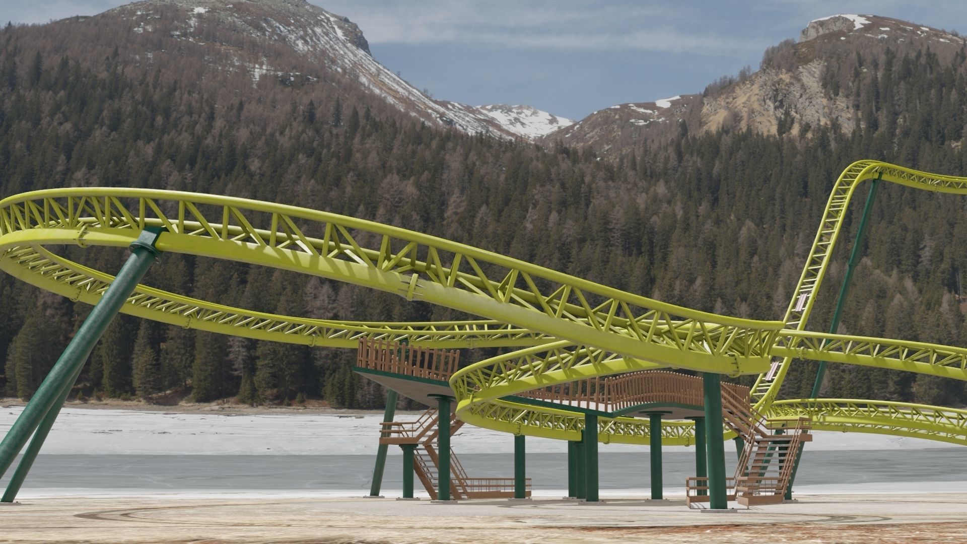 Rollercoaster  3D model_12