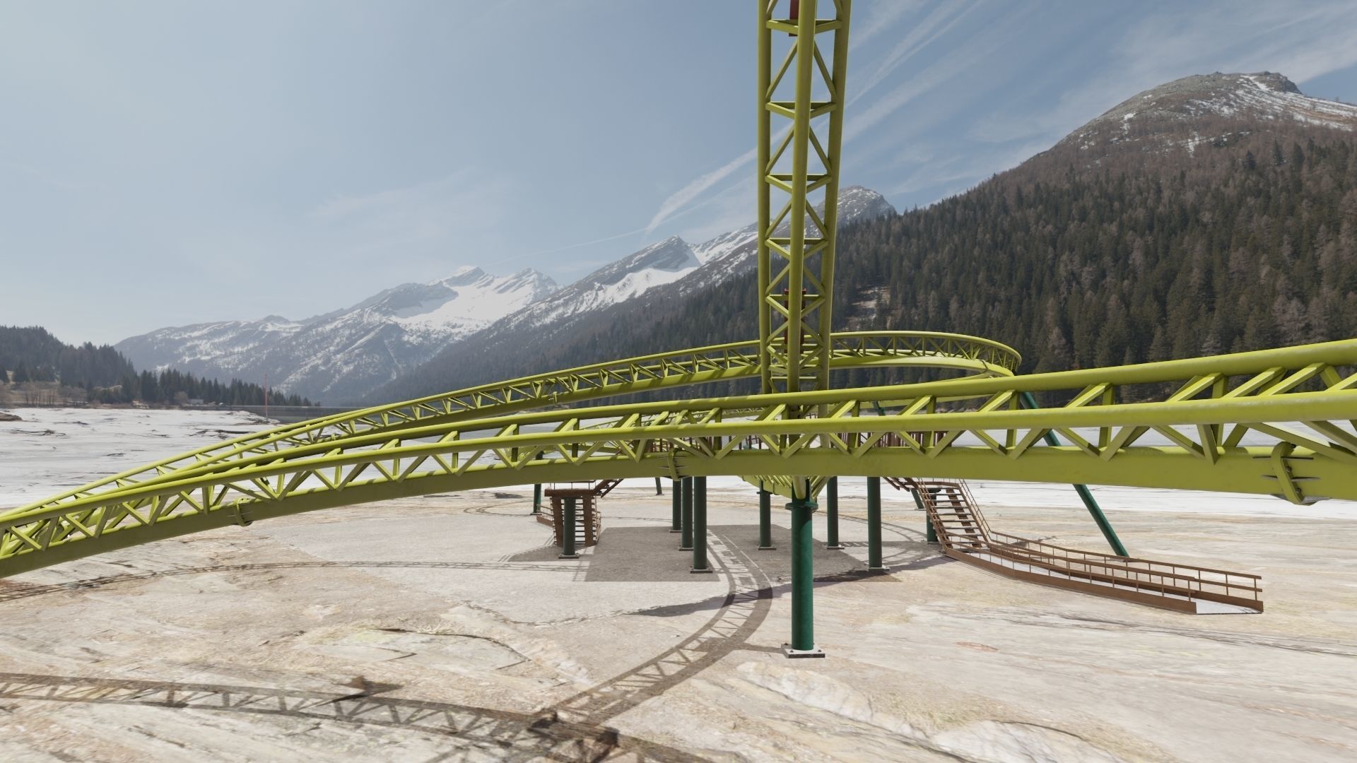 Rollercoaster  3D model_4