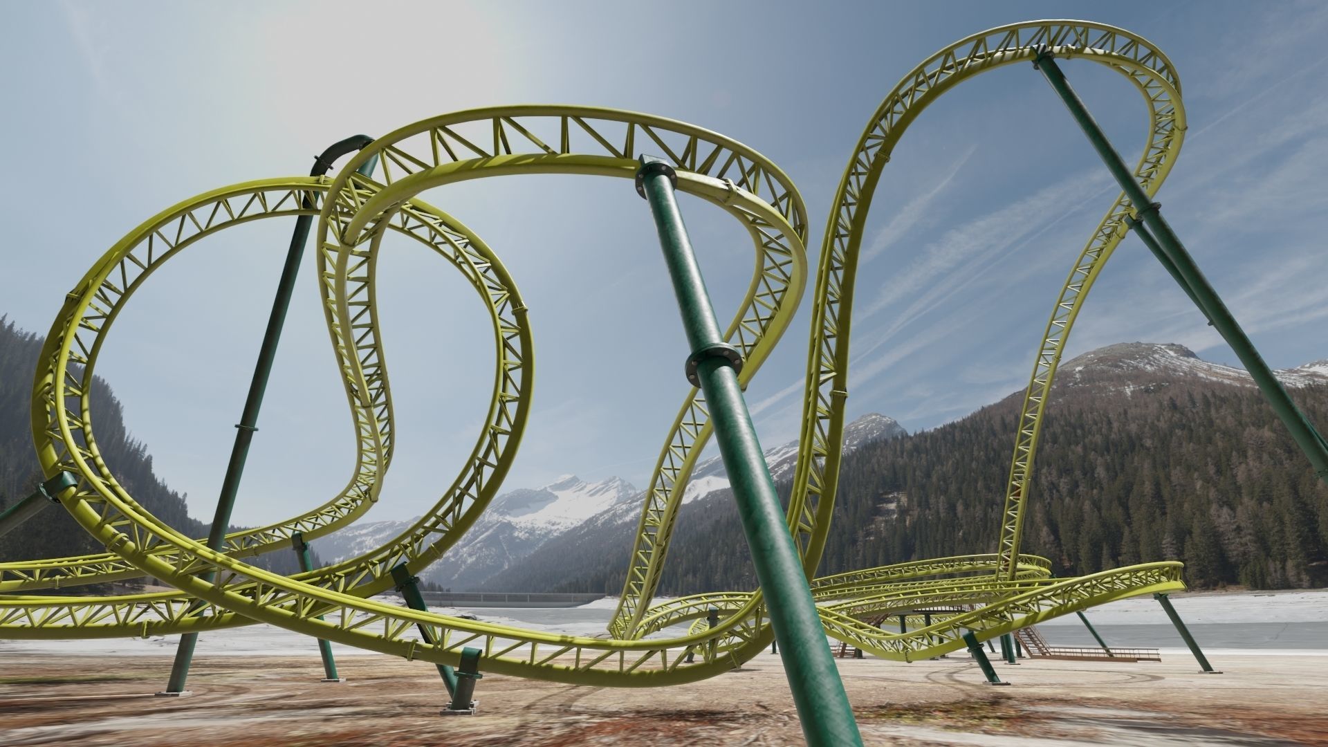 Rollercoaster  3D model_6