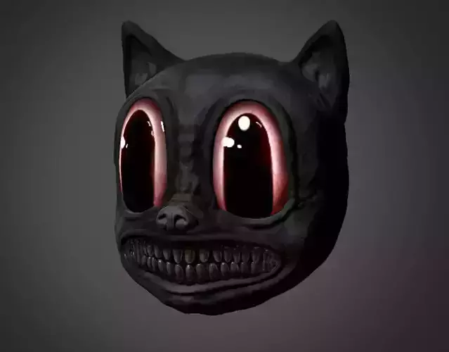 Cartoon cat keychain charm v1 3D print model