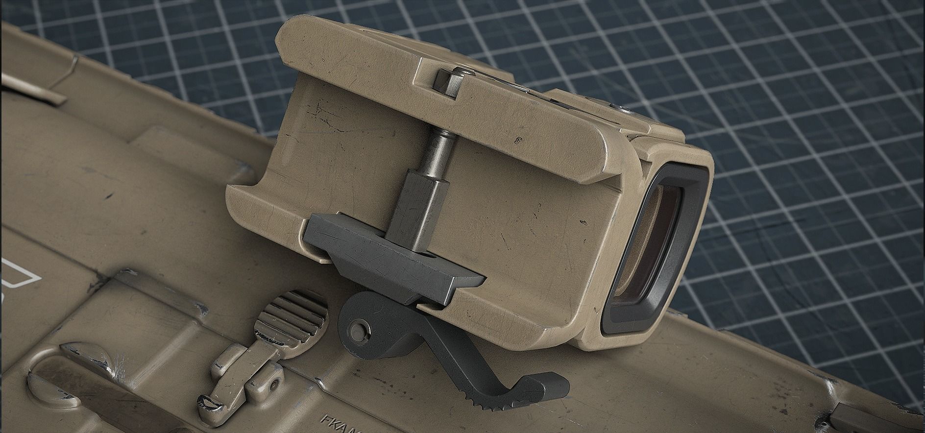 Aimpoint ACRO Sand- Replica GameReady Low-poly 3D model_5