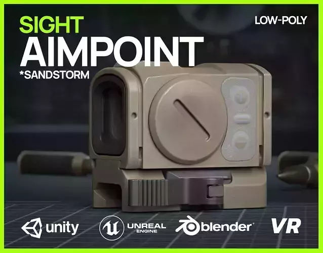 Aimpoint ACRO Sand- Replica GameReady Low-poly 3D model