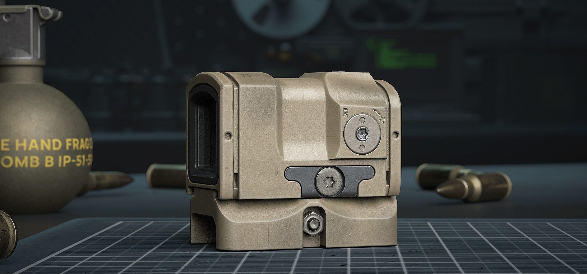 Aimpoint ACRO Sand- Replica GameReady Low-poly 3D model_3