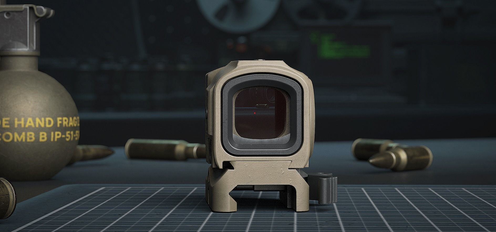 Aimpoint ACRO Sand- Replica GameReady Low-poly 3D model_2