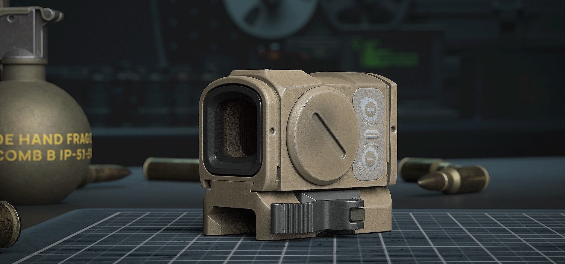 Aimpoint ACRO Sand- Replica GameReady Low-poly 3D model_4