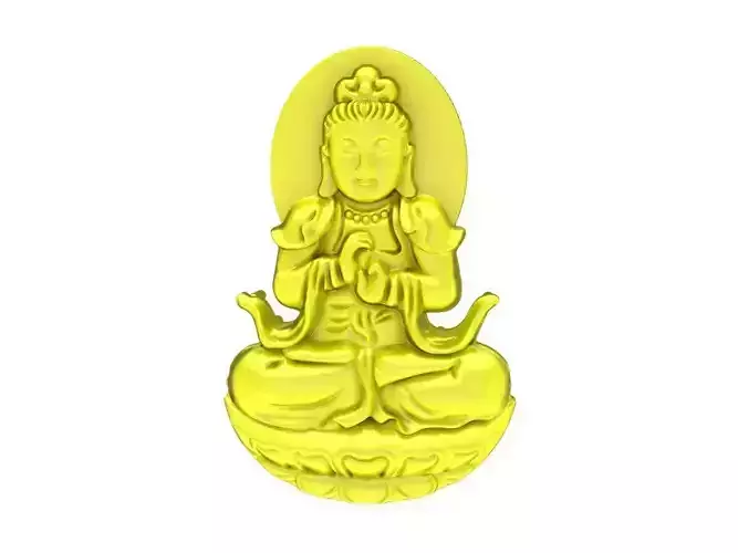 5129 buddha sitting on lotus pendant 