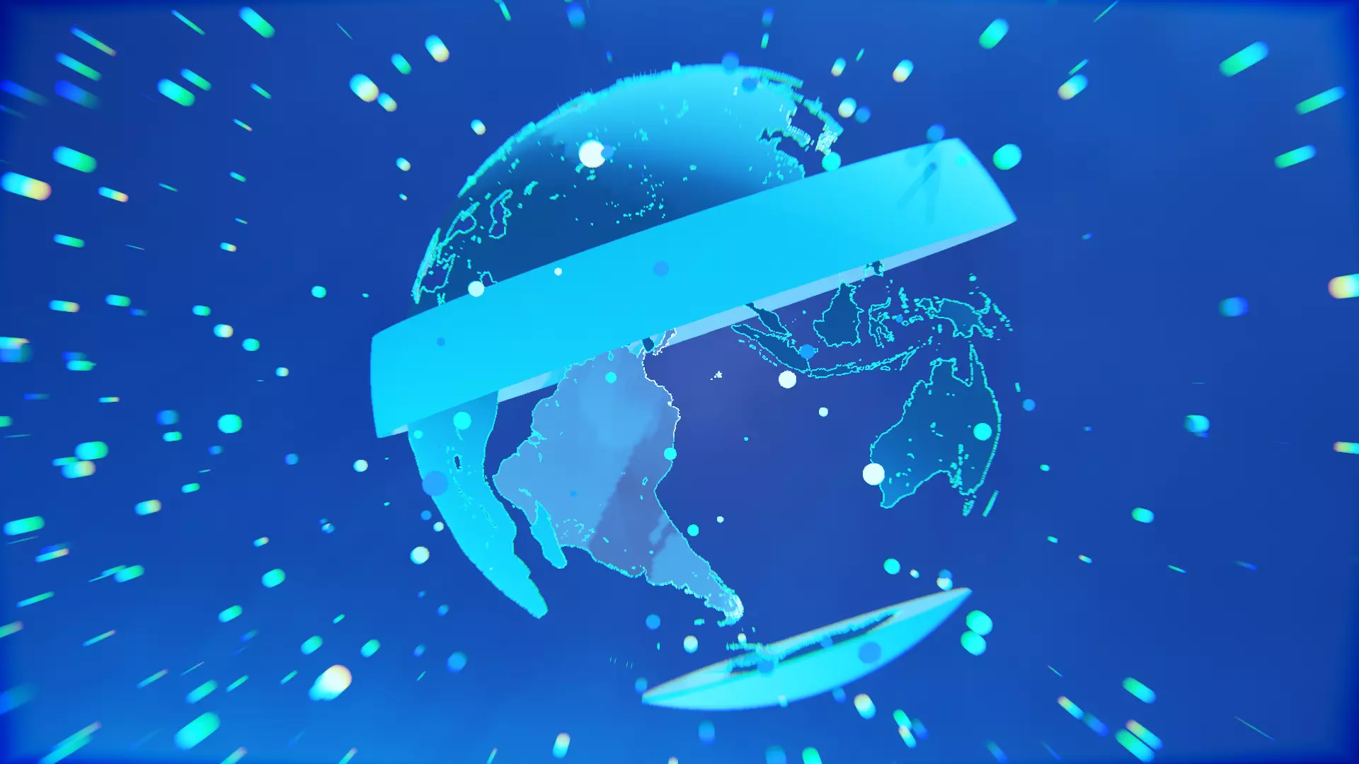 Earth planet solar system animation Low-poly 3D model_0