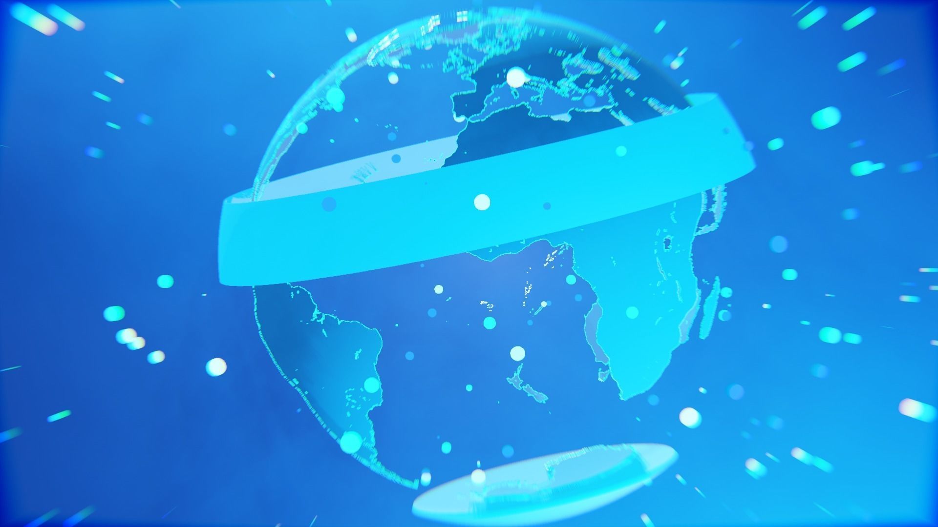 Earth planet solar system animation Low-poly 3D model_2