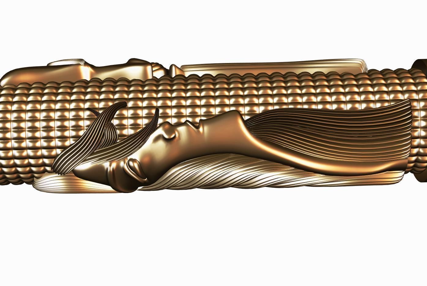 Carved hookah ornament for cnc 01 3D model_5