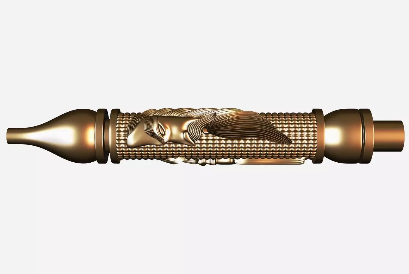 Carved hookah ornament for cnc 01 3D model_0