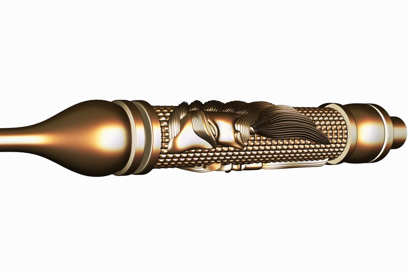 Carved hookah ornament for cnc 01 3D model_1