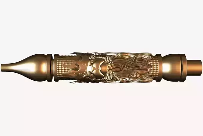 Carved hookah ornament for cnc 07 3D model