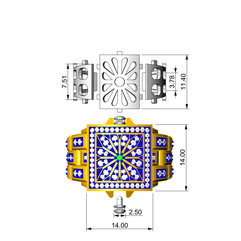 WATCH RING - JEWELRY 3D - AN-612 3D print model_8