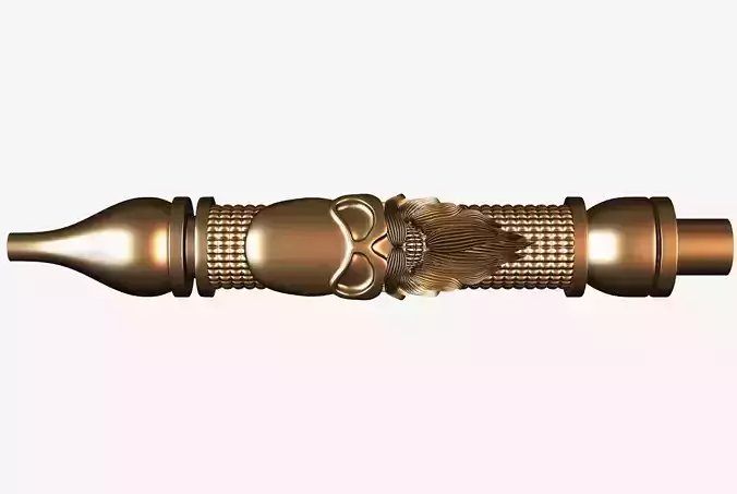 Carved hookah ornament for cnc 06 3D model