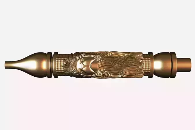 Carved hookah ornament for cnc 03 3D model