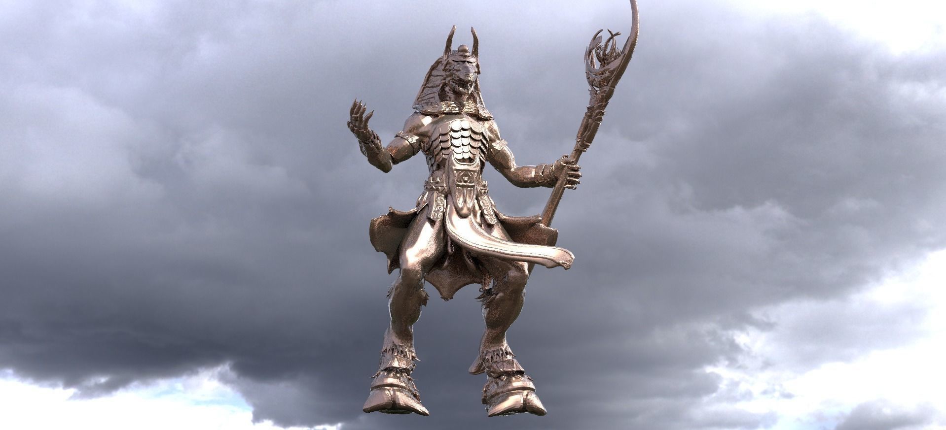 Anubis Statue Sculpture 1 3D model_1