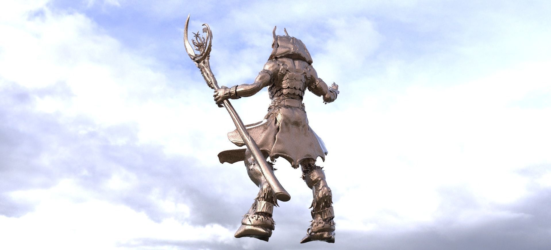 Anubis Statue Sculpture 1 3D model_2