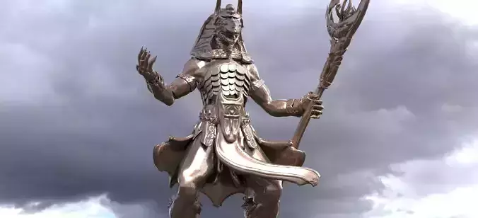 Anubis Statue Sculpture 1 3D model