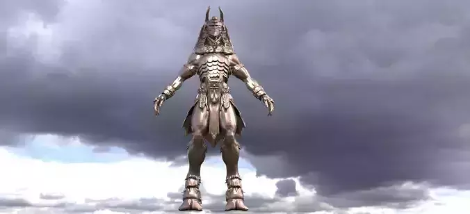 Anubis Statue Sculpture 4 3D model