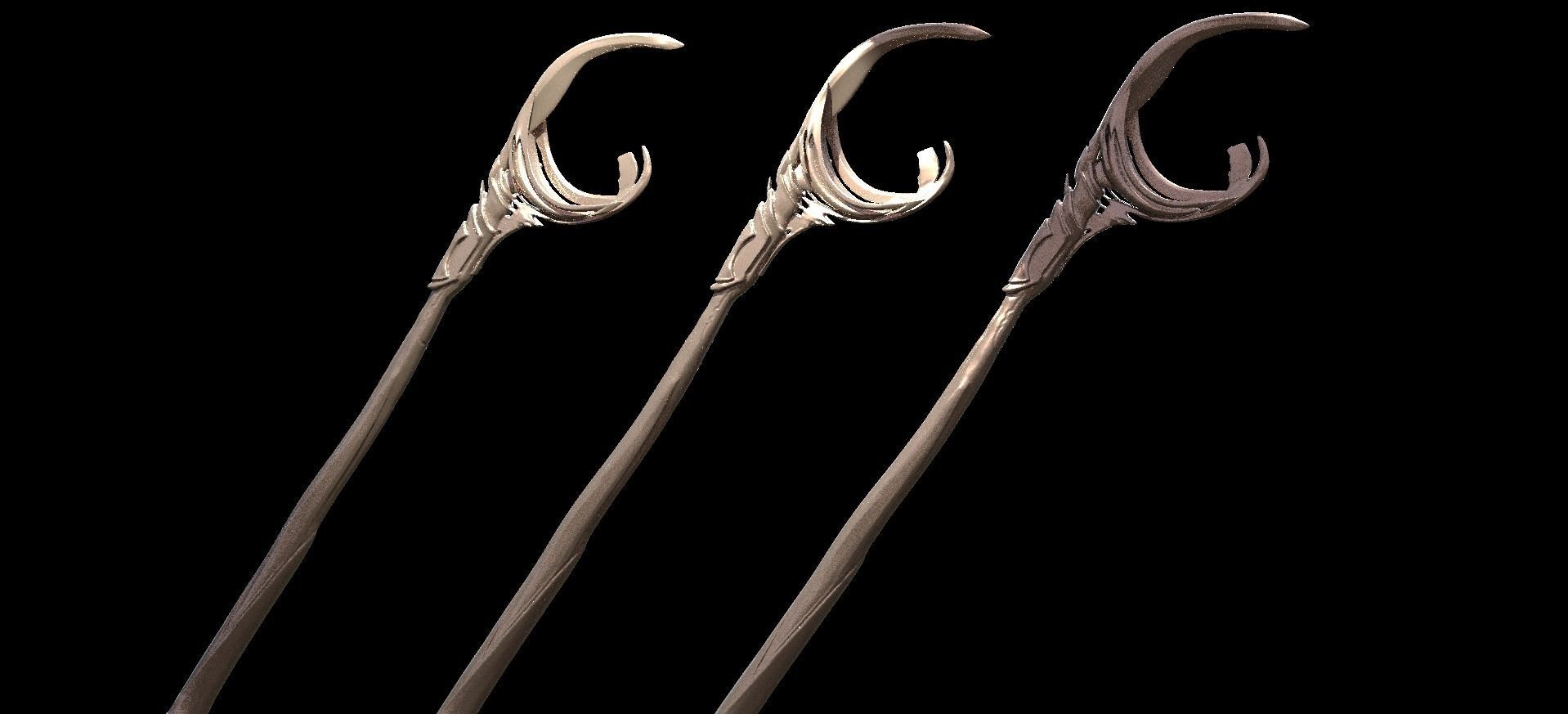 Anubis staff 1 3D model_1