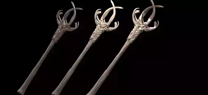 Anubis staff 2  3D model