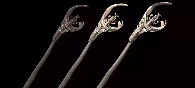 Anubis staff 3  3D model