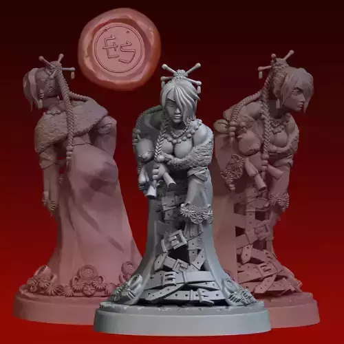 Lulu - Final Fantasy X - 32mm Miniature 3D print model