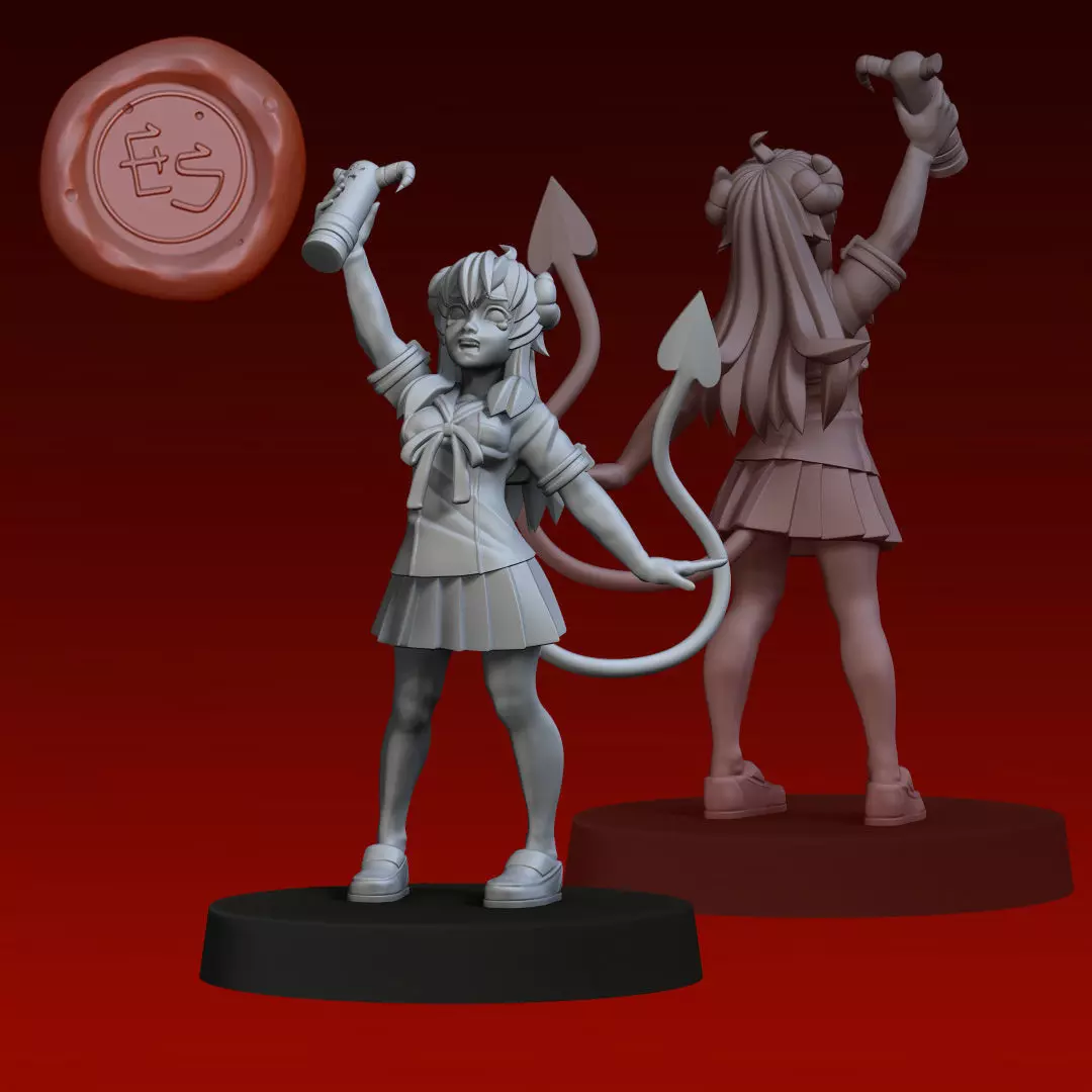 Shamiko - Machikado Mazoku - 32mm Miniature 3D print model_0