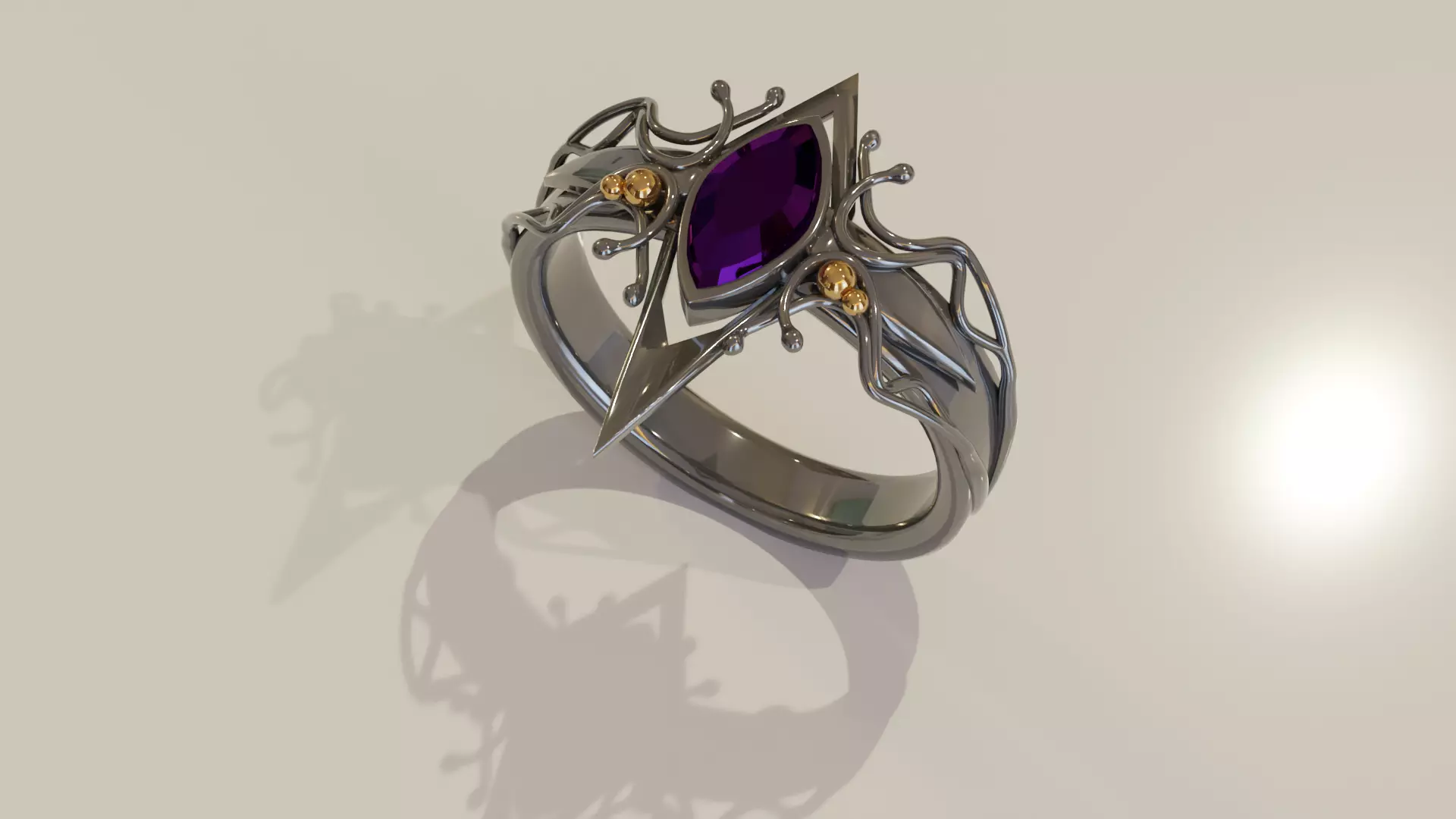 Gothic Ring 3D print model