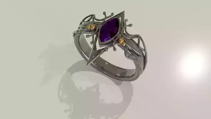 Gothic Ring 3D print model