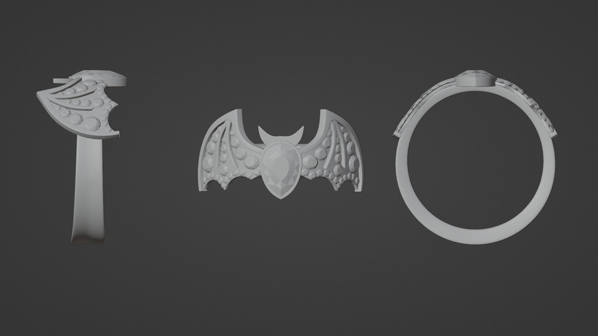 Bat Ring 3D print model_5