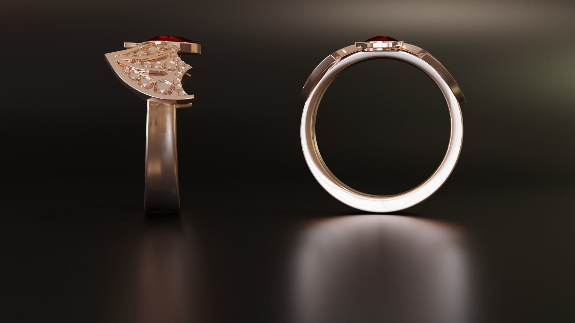 Bat Ring 3D print model_3