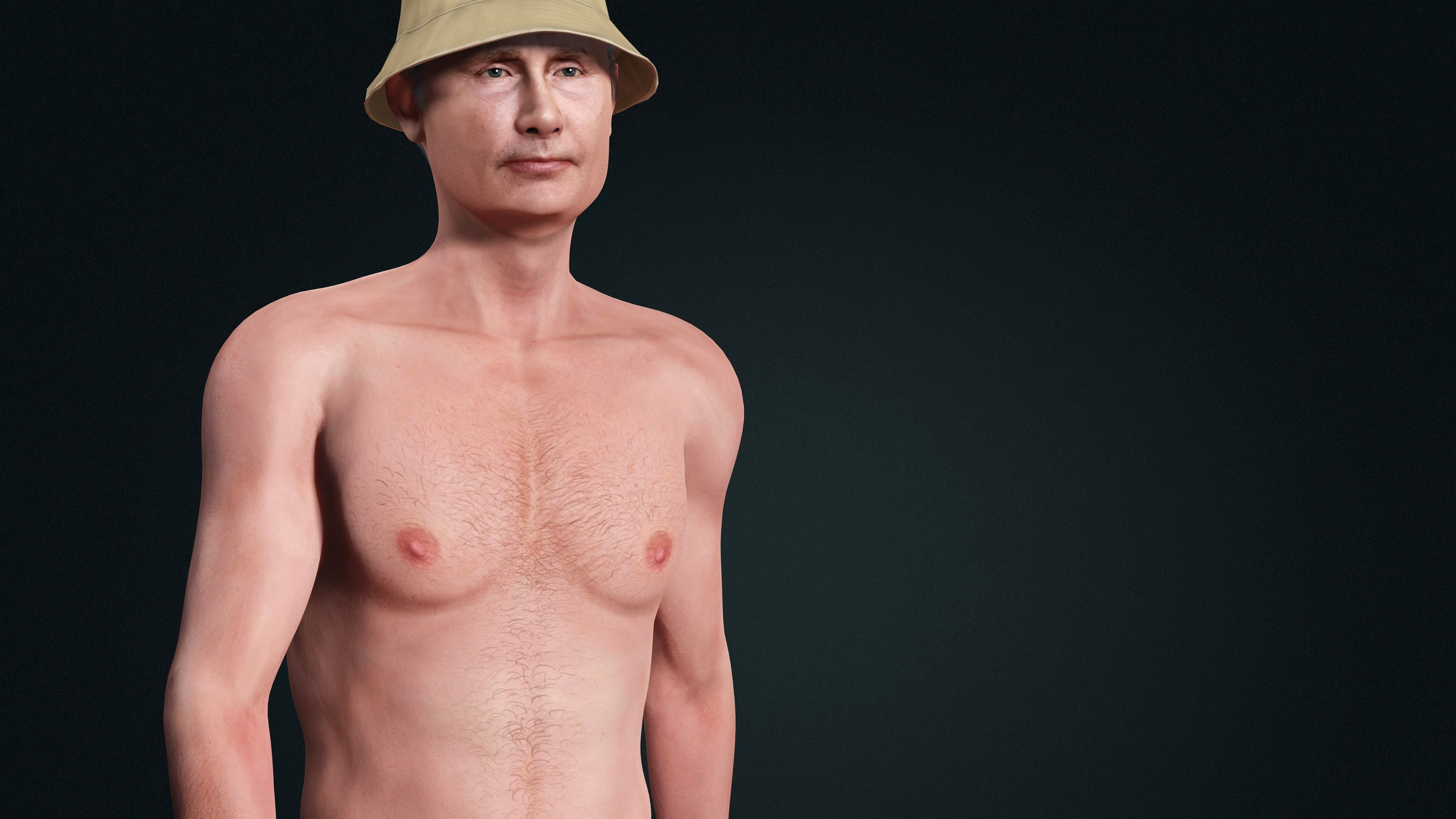 Vladimir Putin Character Low-poly 3D model_3