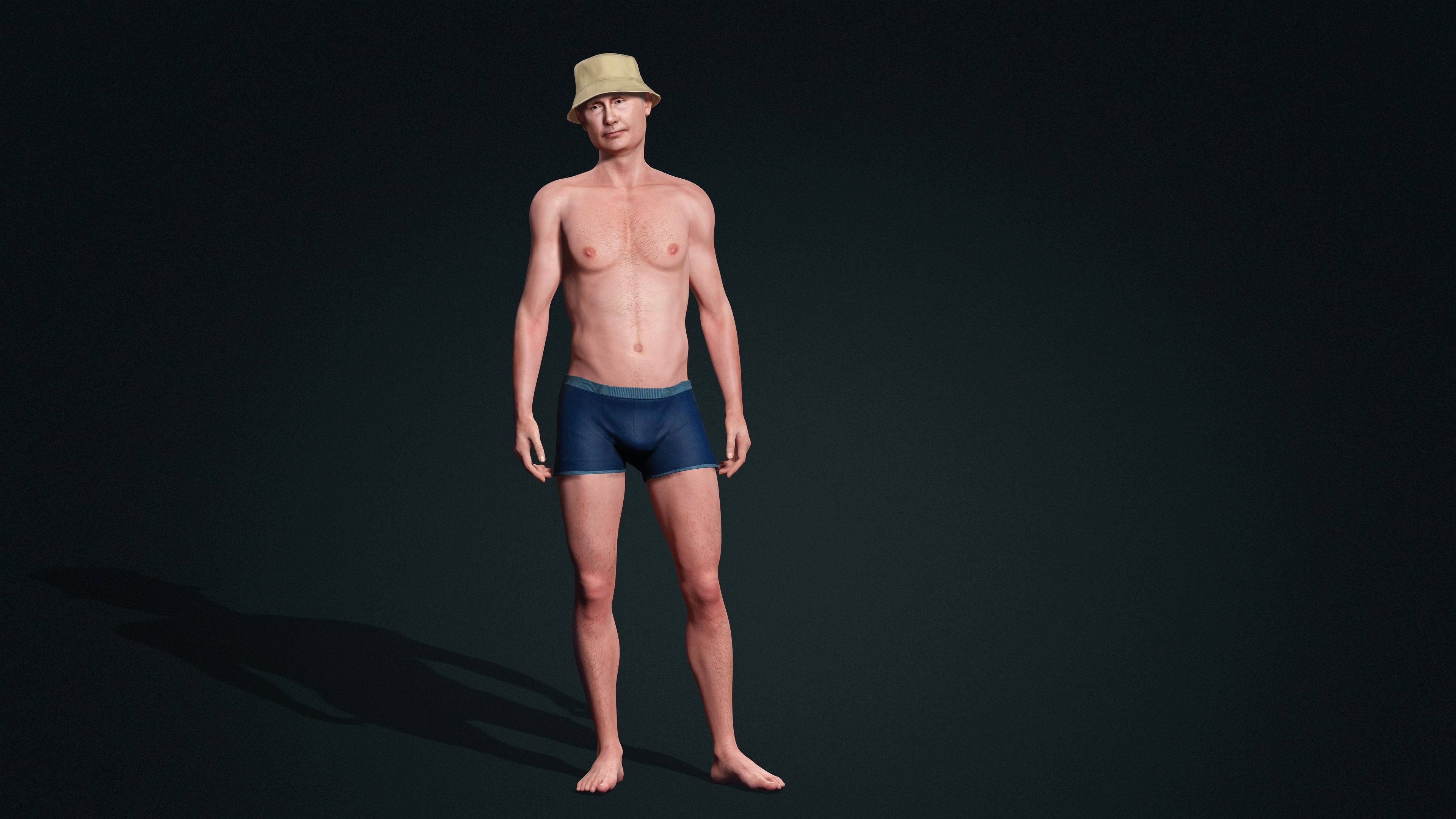 Vladimir Putin Character Low-poly 3D model_6