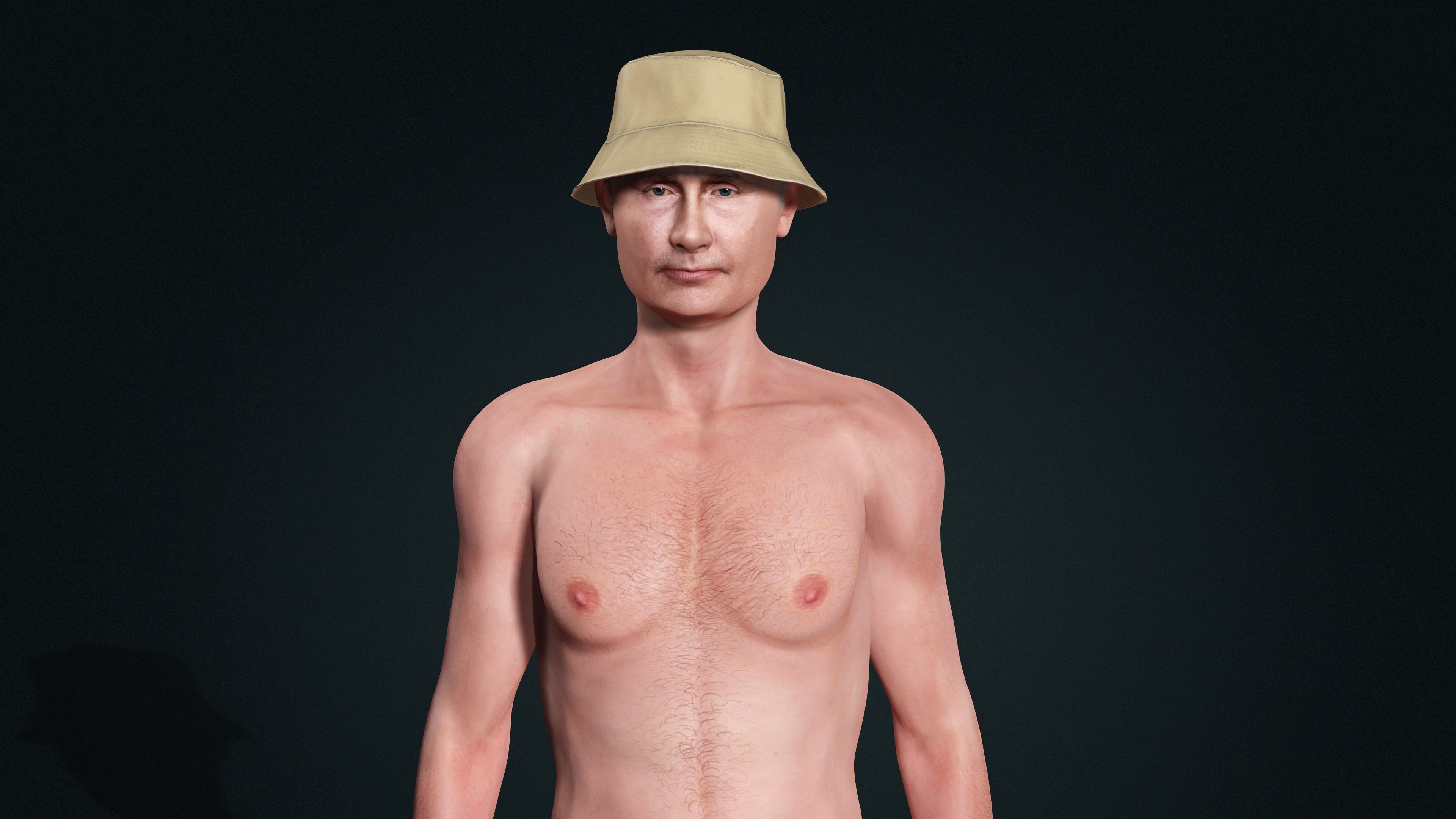Vladimir Putin Character Low-poly 3D model_9