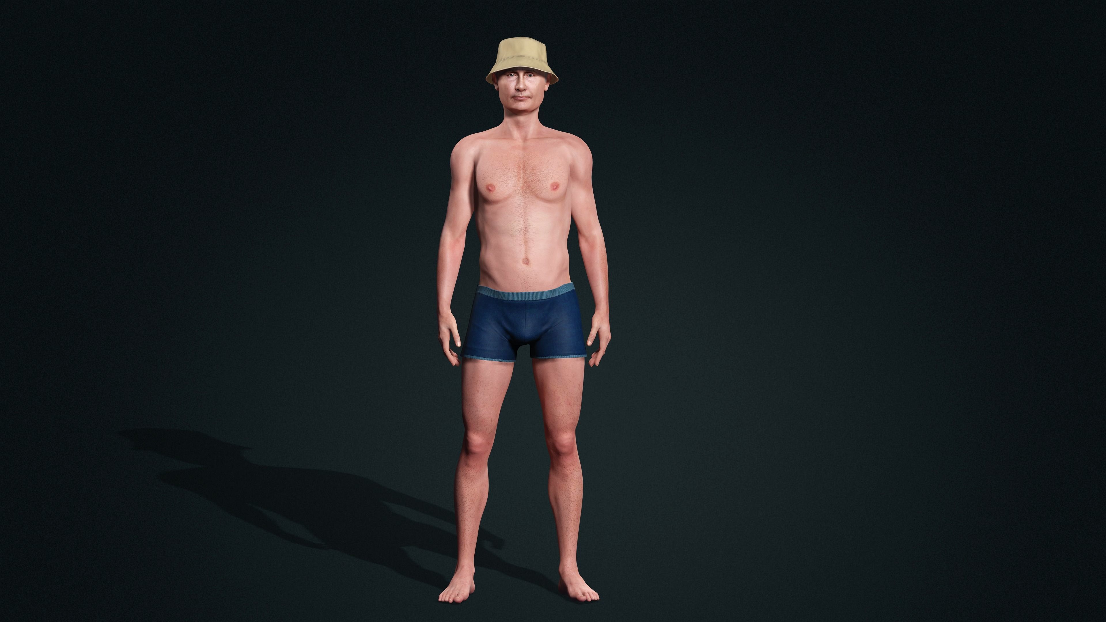 Vladimir Putin Character Low-poly 3D model_5